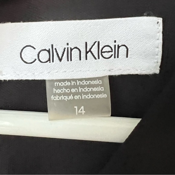 CALVIN KLEIN Womens Floral-Print A-line Dress Size 14 workwear Career Party - Picture 6 of 9